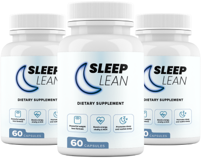Three bottles of Sleep Lean dietary supplement